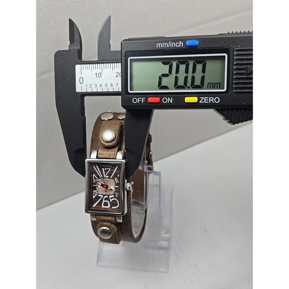 Fossil JR 9493 Womens Brown Leather Cuff Analog Watch New Battery Vintage Retro - Picture 5 of 13